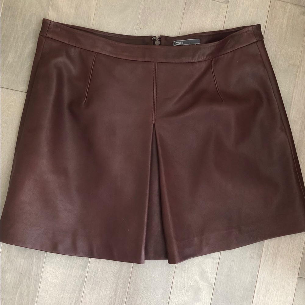Vince leather skirt sz L